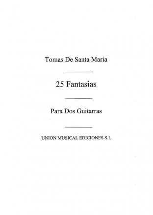 25 Fantasias For 2 Guitars Gitarre Buch