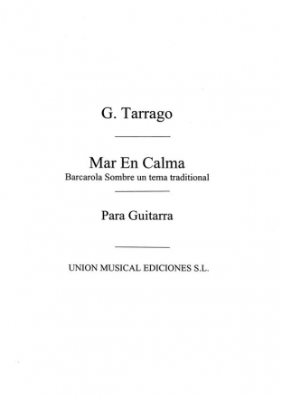 Mar En Calma Barcarola Gitarre Buch