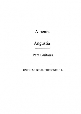 Isaac Albniz, Angustia Romanza Sin Palabras Gitarre Buch