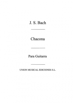 Chacona De La Partita IV (Azpiazu)for Guitar Gitarre Buch