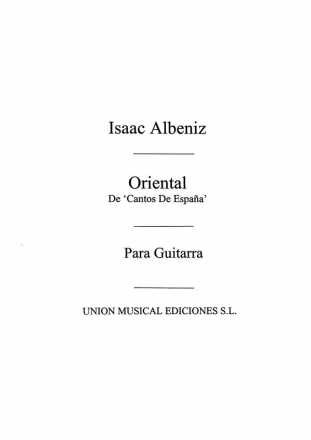 Isaac Albniz, Oriental From Espana Gitarre Buch