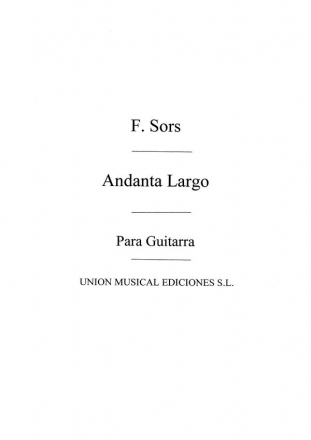 Sor Andante Largo (Llobet) Guitar **Am32665** Gitarre Buch