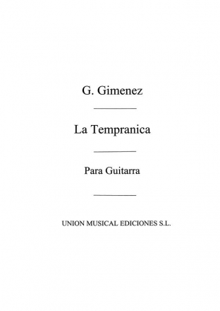 Gernimo Gimnez, La Tempranica Zapateado Opera, Guitar Buch