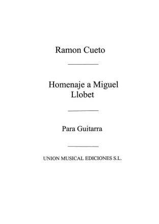 Homenaje A Miguel Llobet Gitarre Buch