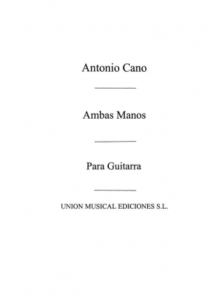 Antonio Cano, Doce Estudios Para Guitarra Ambas Manos Gitarre Buch