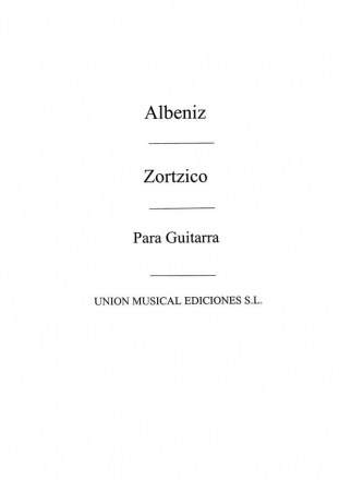 Isaac Albniz, Zortzico Gitarre Buch