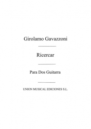 Ricercar Gitarre Buch