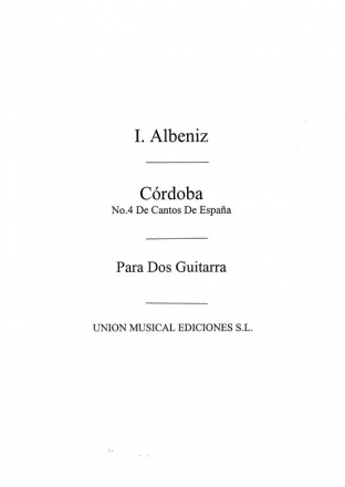 Isaac Albniz, Cordoba No.4 Gitarre Buch