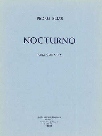 Pedro Elias, Nocturno Gitarre Buch