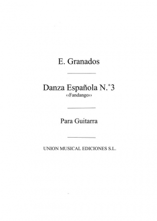 Danza Espanola No.3 Fandango (azpiazu) Gitarre Buch