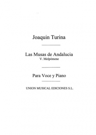 Joaqun Turina, Musas De Andalucia No5 Melpomene Piano Klavier Buch