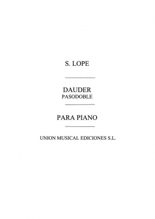 Dauder Pasodoble Klavier Buch