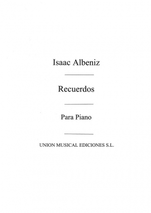 Isaac Albniz, Recuerdos, Mazurka Op.80 For Piano Klavier Buch