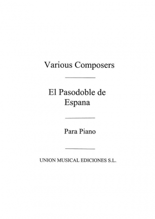 Varios: Album De Pasodobles Toreros For Piano Klavier Buch