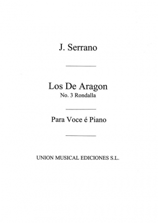 Los De Aragon Rondalla For Piano Opera, Piano Buch