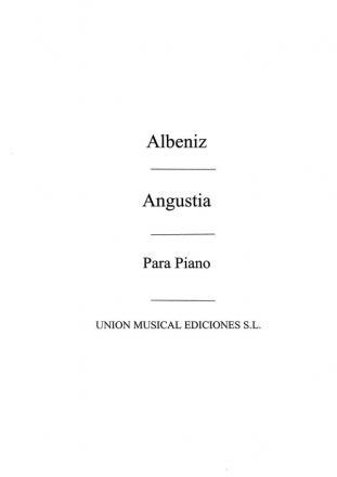 Isaac Albniz, Angustia Romanza Klavier Buch