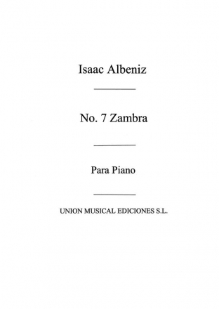 Isaac Albniz, Zambra No.7 Klavier Buch