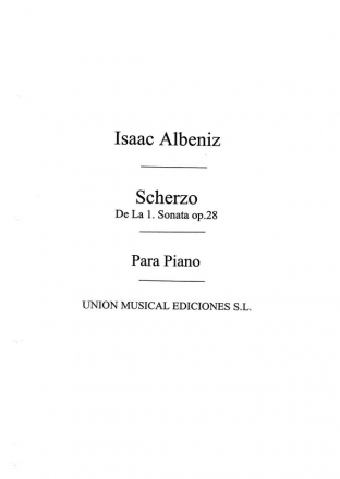 Isaac Albniz, Scherzo De La Sonata No.1 Op.28 For Piano Klavier Buch