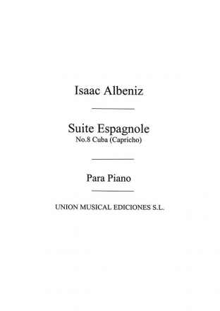 Isaac Albniz, Capricho No.8 From Suite Espanola Op.47 Klavier Buch