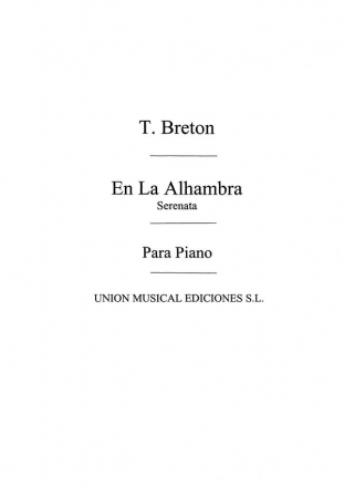 En La Alhambra Serenata Klavier Buch