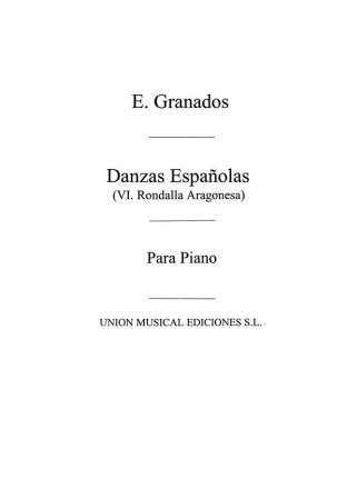 Danza Espanola No.6 Rondalla Aragonesa Klavier Buch