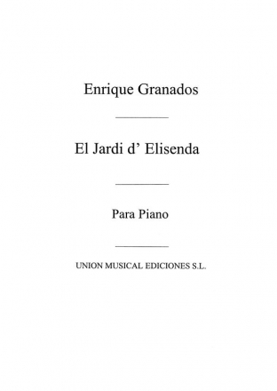 Elisenda Pequena Suite No.1 El Jardin Klavier Buch