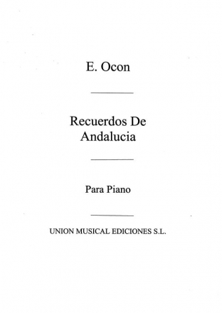 Recuerdos De Andalucia For Piano Klavier Buch