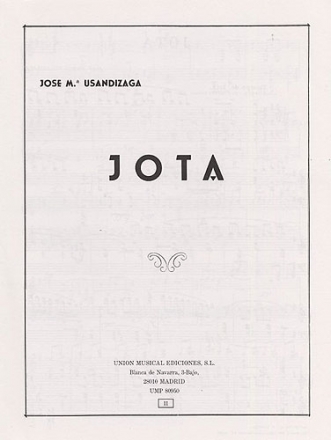 Jose Maria Usandizaga, Jota Klavier Buch