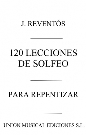 J Reventos, 120 Lecciones De Solfeo Iii Orgel Buch