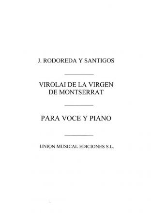 Rodereda Y Santigos Virolai De La Virgen Vocal Buch