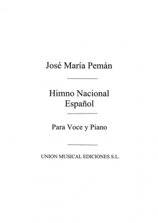 Varios: Himno Nacional Espanol for Voice and Piano Vocal and Piano Buch