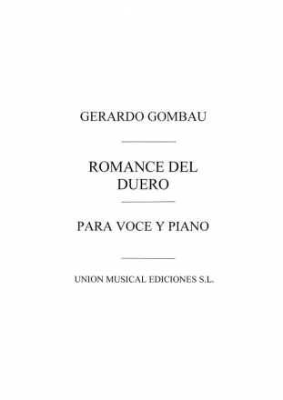 Romance Del Duero Vocal and Piano Buch