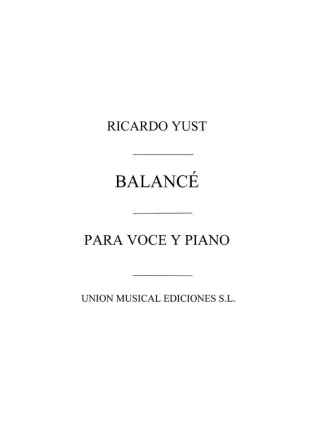 Balance Vocal and Piano Partitur