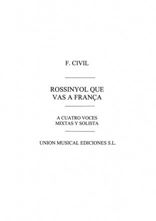 Civil: Rossinyol Que Vas A Franca 4 V.M Vocal Buch