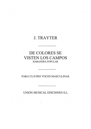 Trayter De Colores Se Visten Los Campos SATB Chorpartitur