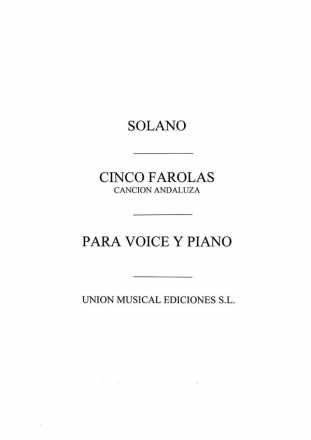 Cinco Farolas Vocal and Piano Buch