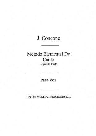 Giuseppe Concone, Concone: Metodo De Canto Volume 2 Voice Vocal Buch