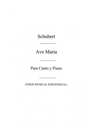 Ave Maria Letra Espanola Y Latina Vocal and Piano Buch