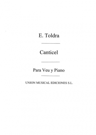 Toldra: Canticel for Voice and Piano Vocal and Piano Buch