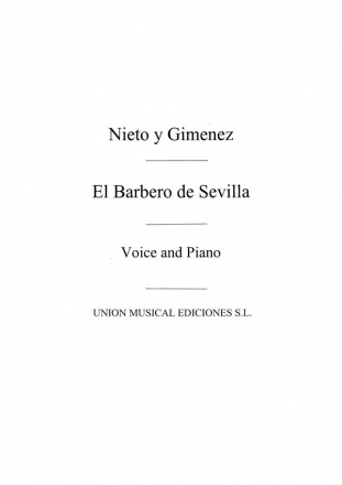 Nieto & Gimenez, El Barbero De Sevilla (No 4-Polaca) Vocal and Piano Buch