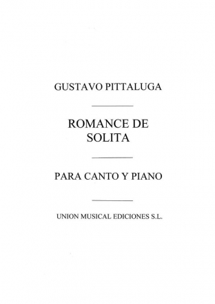 Romance De Solita de La Romeria De los Cornudos Vocal and Piano Buch