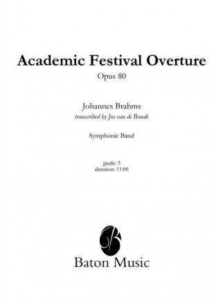 Academic Festival Overture Concert Band/Harmonie Partitur + Stimmen