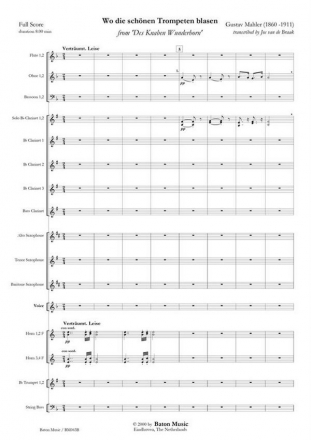 Antonn Dvork, Symphony nr. 8 G major Concert Band/Harmonie Partitur + Stimmen