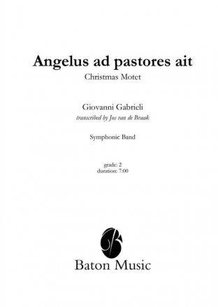 Gabrieli, Angelus as pastores ait Concert Band/Harmonie Partitur + Stimmen