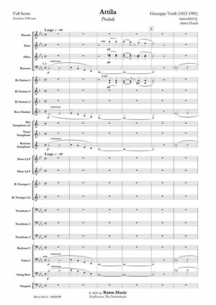 Giuseppe Verdi, Attila Concert Band/Harmonie Partitur + Stimmen