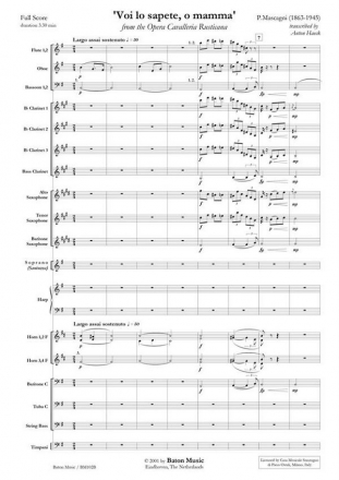 Gaetano Donizetti, Sonata Oboe and Symphonic Band Partitur + Stimmen