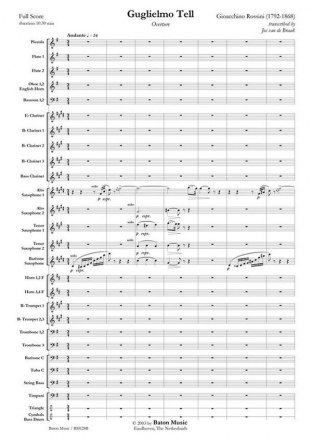 Gioachino Rossini, Guglielmo Tell Overture Concert Band/Harmonie Partitur + Stimmen