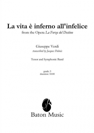 Giuseppe Verdi, La vita  inferno all'infelice Tenor and Symphonic Band Partitur + Stimmen