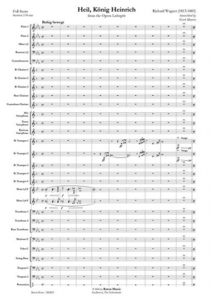 Richard Wagner, Heil, Knig Heinrich Concert Band/Harmonie Partitur + Stimmen