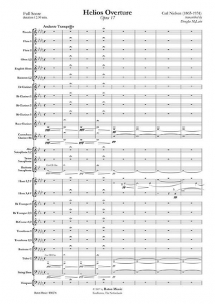 Carl Nielsen, Helios Overture Concert Band/Harmonie Partitur + Stimmen